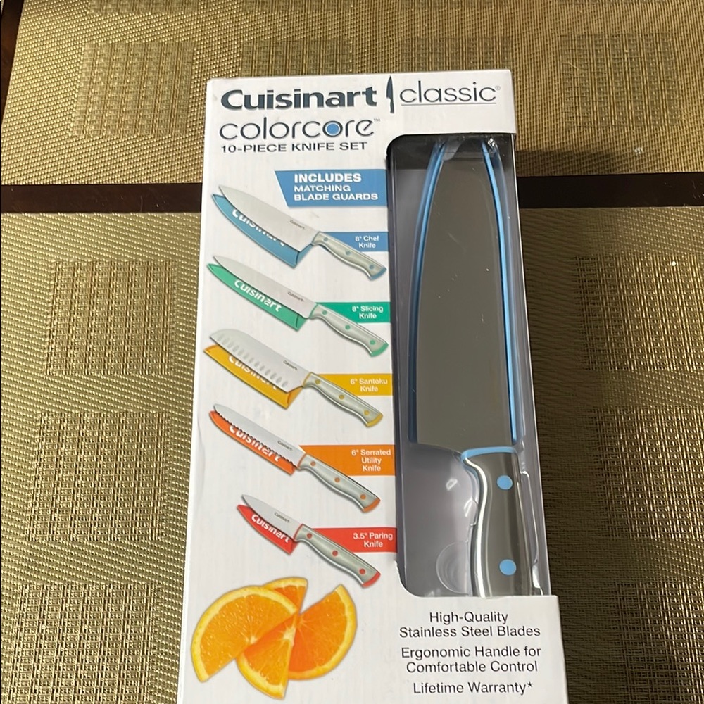 Cuisinart Blue Kitchen Knife Set with Ergonomic Design